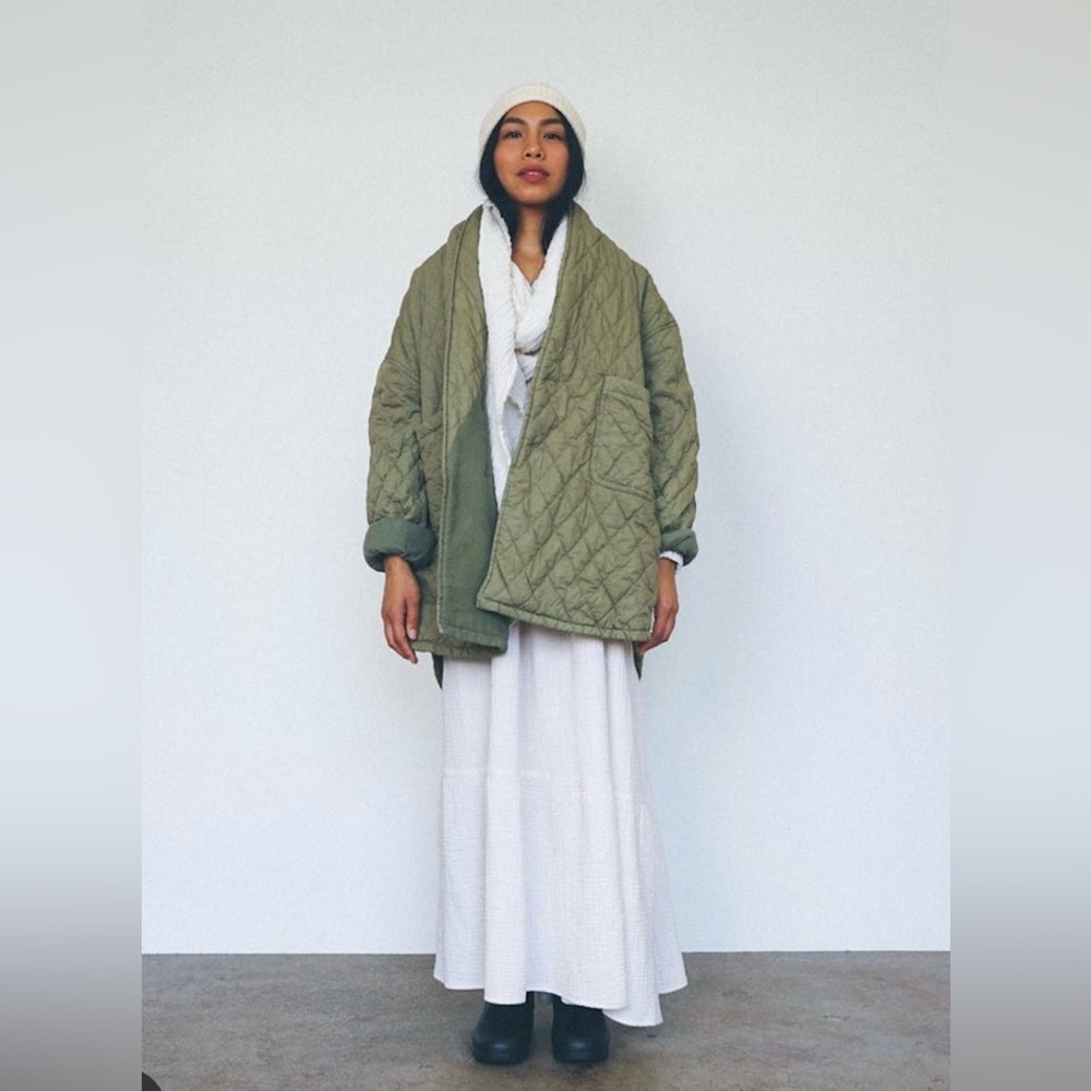 Nico Nico - Ellis Quilted Coat in Avocado